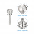 Uxcell Knurled Thumb Screws M3x16mm Brass Shoulder Bolts Grip Knobs Fasteners Nickel Plated 5pcs