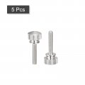 Uxcell Knurled Thumb Screws M3x16mm Brass Shoulder Bolts Grip Knobs Fasteners Nickel Plated 5pcs
