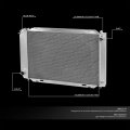 Auto Dynasty Compatible With Ford Mustang 3rd Gen Manual Transmission 3-row Racing Radiator 2 X 10 Inches Black Fan