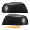 1 Set Car Rear View Driver Passenger Side Mirror Cover Cap Replacement Black Carbon Fiber For Toyota Tundra Sequoia 2007-2022 