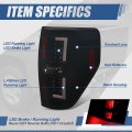 Auto Dynasty Rear Red L-led Drl Tail Lights Reverse Brake Lamps Compatible With Ford F-150 2009-2014 Driver And Passenger Side
