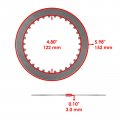 Caltric Clutch Friction Steel Plates Kit Compatible With Yamaha Yxz1000r Ss Eps Yxz10y 2017-2023