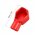 Uxcell Flexible Battery Terminal Insulating Rubber Protector Covers Polygon Shape Red Black 2 Pairs