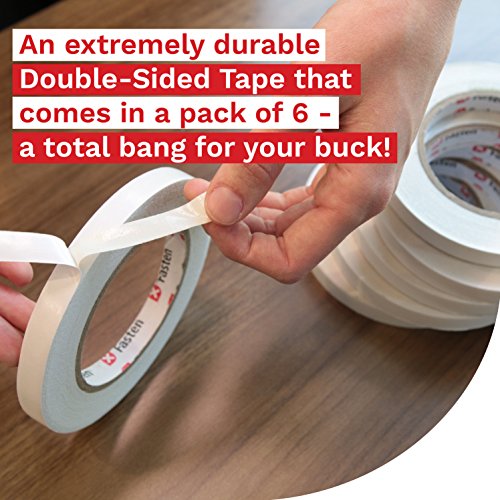 Double Sided Tape Removable 1 2 In By 20 Yards Pack Of 6 Strong Adhesive For Woodworking Carpets And Gift Wrap Weather
