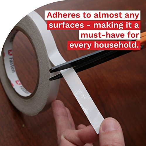 Double Sided Tape Removable 1 2 In By 20 Yards Pack Of 6 Strong Adhesive For Woodworking Carpets And Gift Wrap Weather