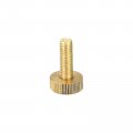 Uxcell Knurled Thumb Screws M8x25mm Flat Brass Bolts Grip Knobs Fasteners For Pc Electronic Mechanical
