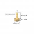 Uxcell Knurled Thumb Screws M8x25mm Flat Brass Bolts Grip Knobs Fasteners For Pc Electronic Mechanical