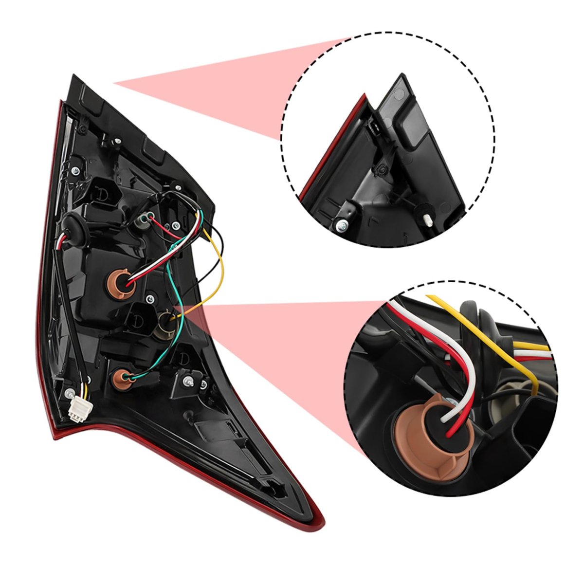 Left Side Tail Light Assembly Replacement For Nissan Altima Sr 2016 2017 2018 Driver Rear Outer Halogen Lamp 26555-9hs1a Red