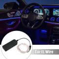 2 Meter 6ft Neon El Wire String Strip White Cold Light Glow For Car Interior Decoration