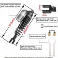 Mallofusa 13 7inch 350mm Pair Rear Motorcycle Air Shock Absorbers Replacement Suspension Eye To Clevis Universal Compatible For