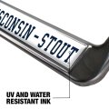 University Of Wisconsin Stout Full Size Standard License Plate Metal Frame