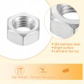 Uxcell Left-hand Hexagonal Nut M8x1 25mm 304 Stainless Steel Reverse For Assembling And Fastening Silver 10pcs