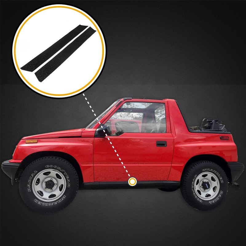 Red Hound Auto Custom Fit 1989-1996 For Geo Tracker 2pc Kit Door Entry Guards Scratch Protection Protector New Paint