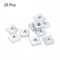 Uxcell Square Nuts M5x11mmx4mm Zinc-plated Metric Coarse Thread Assortment Kit 25 Pcs
