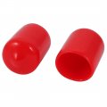 Uxcell 10pcs 13mm Inner Dia Pvc Flexible Vinyl Cap Screw Thread Protector Cover Red