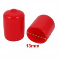 Uxcell 10pcs 13mm Inner Dia Pvc Flexible Vinyl Cap Screw Thread Protector Cover Red