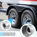 X Autohaux 4pcs 2 72 Trailer Axle Dust Cap Cup Grease Cover With 12pcs Rubber Plugs Set For Dexter Ez Lube Camper 7000 To 8000