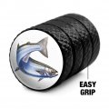 Salmon Fishing Valve Stem Caps For Tire Rim Wheel Black Aluminum Air Covers Schrader Type Valves 4 Piece Set