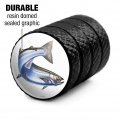 Salmon Fishing Valve Stem Caps For Tire Rim Wheel Aluminum Black