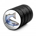 Salmon Fishing Valve Stem Caps For Tire Rim Wheel Aluminum Black