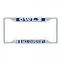 Rice University Owls Metal License Plate Frame For Front Or Back Of Car Officially Licensed Mascot 