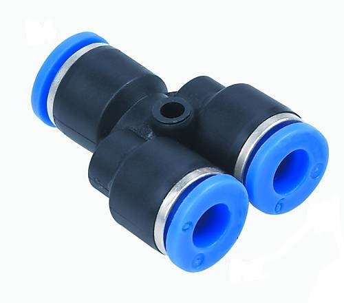 Mettleair Mty 1 4pk Push To Connect Y Splitter Union Fitting 1 4 Od