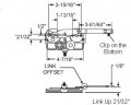 Casement Window Operator Left Hand Mechanism Only Dyad Link Offset Up Clip On Bottom