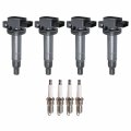 Ena Set Of 4 Ignition Coil Pack With Iridium Spark Plug For Scion Toyota Xa Xb Echo Prius Yaris 2000-2018 1 5 L4 Replacement 