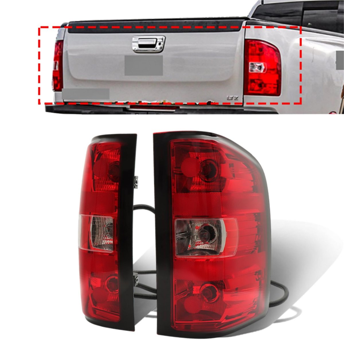 2007 2008 2009 2010 2011 2012 2013 Silverado Tail Light Right Side And Left Brake Replacement For 25958483 Gm2801207