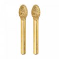 2pcs Diamond Mounted Point 10 5mm Brazed Grinder Oval Head 6mm Shank Grinding Rotary Bit Marble Stone Carving Tool 