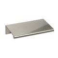 3 In Back Mount Finger Edge Pull Handle Brushed Nickel Aluminum Cabinet And Furniture Model 3306-3 Contemporary Style Single