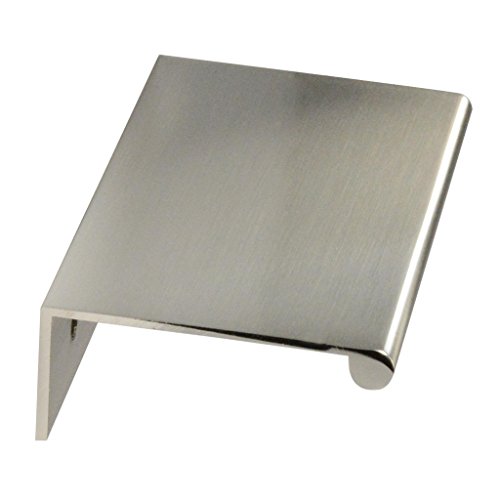 3 In Back Mount Finger Edge Pull Handle Brushed Nickel Aluminum Cabinet And Furniture Model 3306-3 Contemporary Style Single