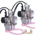 Autoparts 2 X New Carburetor Assembly Fit For Yamaha Banshee 34mm 1987-2006 34 Mil Larger Carb