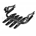 Httmt- Glossy Black Detachable Stealth Luggage Rack Compatible With 2009-2018 H-d Harl Touring Flhr Fltr