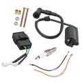 Ignition Coil Cdi Plug Kit Replacement For Kawasaki Bayou 300 Klf300b 1988-2004 