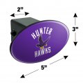 Hunter College Hawks Logo Oval Tow Hitch Cover Trailer Plug Insert 2