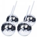 Disco Ball Cup 4pcs Cups For Rty A Fun And Practical Sipper New Yeara S Eve Bachelorette Bday Tumbler With Straw A Reusable 