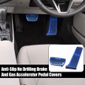 X Autohaux 1 Set Anti Slip No Drilling Aluminum Alloy Brake And Gas Accelerator Pedal Covers Foot Pads For Toyota Rav4 Avalon