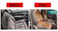 Pensura Watercolor Forest Scenery Design Front Seat Protectors Set 2pcs Autos Covers Armrest Pad 1pcs Steering Wheel Cover Fit