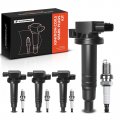 A-premium Set Of 4 Ignition Coil Pack And Iridium Spark Plugs Compatible With Toyota Prius 2001-2009 Yaris 2006-2018 Echo 2000