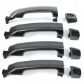 Hecasa Mirror Covers 4 Door Handles Kit Compatible With 2007-2022 Tundra Crewmax Sequoia Dark Gray