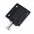 Uxcell Door Bolt Lock 2-inch Plastic Sliding Flush Barrel Latch With Switch Button 5 Pcs Black
