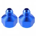 2pcs Car Female An10 10an To Male An6 6an Flare Hose Reducer Fuel Line Fitting Adapter Oil Cooler Bulkhead Aluminum Alloy Blue 