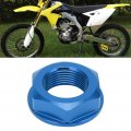 Rear Wheel Axle Nut Fydun M22x1 5 Aluminum Lock Motorcycle Parts Replacement For Yamaha Kawasaki Suzuki Blue
