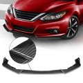 Auto Dynasty 3pcs Stp-style Paintable Front Bumper Lip Spoiler Splitter Body Kit Compatible With Nissan Altima Sedan 2016-2018