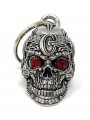 Bravo Bells Motorhead Skull Diamond Biker Bell Accessory Or Key Chain For Good Luck On The Road 
