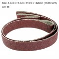 Uxcell 2-inch X 72-inch Aluminum Oxide Sanding Belt 36 Grits Sandpaper Lapped Joint For Sander 2pcs