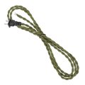 6ft 18 2 Twisted Cloth Covered Lamp Cord Vintage Fabric Electrical Wire With Plug Stripped Ends Ready For Extension Wiring Diy 