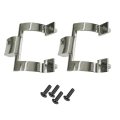 Gordon Glassa Brushed Nickel Shower Door Towel Bar Brackets Only 2 Screw Holes