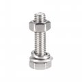 Uxcell M6 X 25mm Hex Head Screws Bolts Nuts Flat Lock Washers Kits 304 Stainless Steel Fully Thread Hexagon 10 Sets